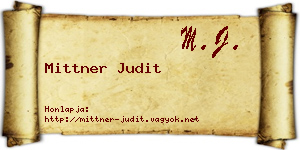 Mittner Judit névjegykártya